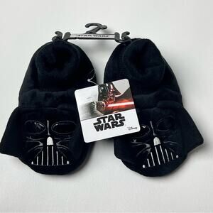 Star Wars Darth Vader  Character Boy's Black Slippers Sz 9-10